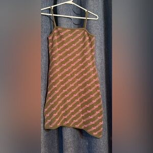 Stylish Pink and Green Dress